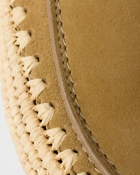 Suede flatform mules