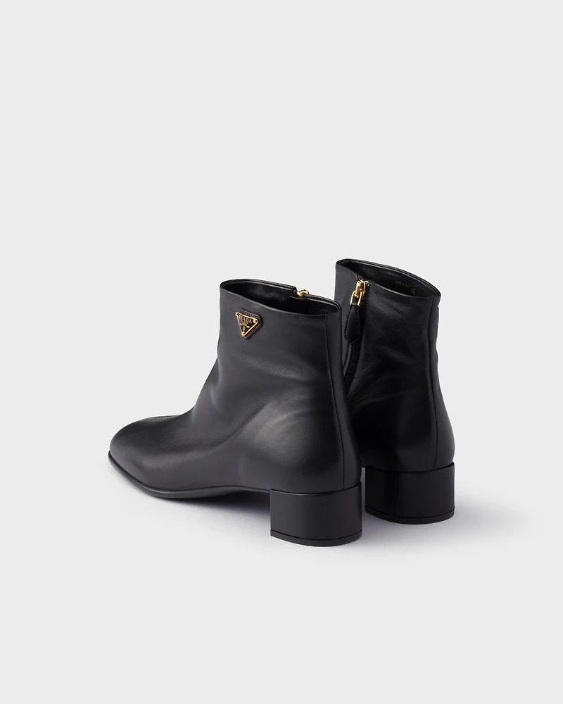Nappa leather booties