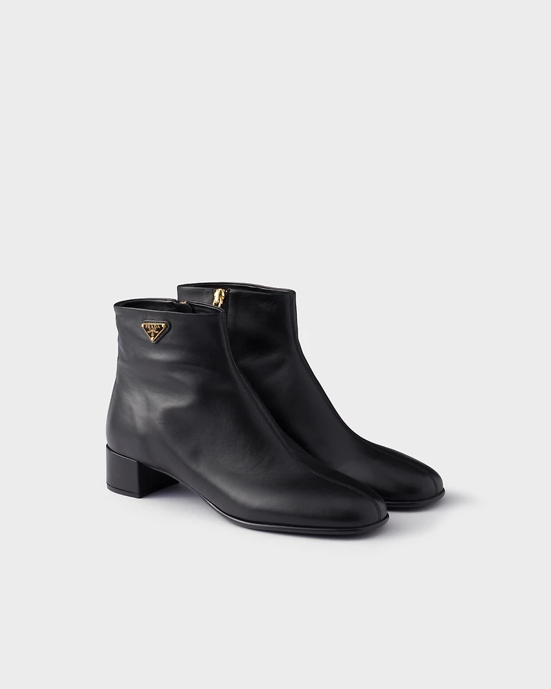 Nappa leather booties