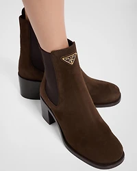 Suede booties