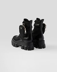 Monolith leather and Re-Nylon boots with pouch