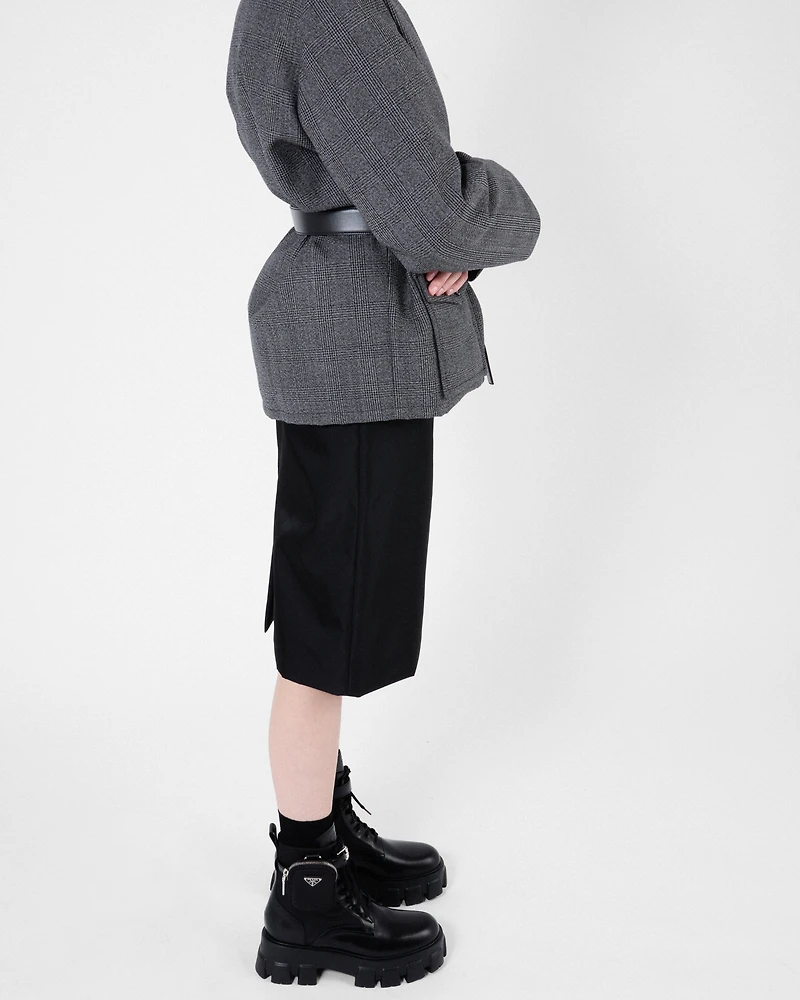 Monolith leather and Re-Nylon combat boots with pouch