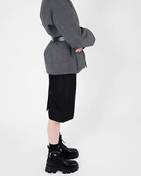 Monolith leather and Re-Nylon combat boots with pouch