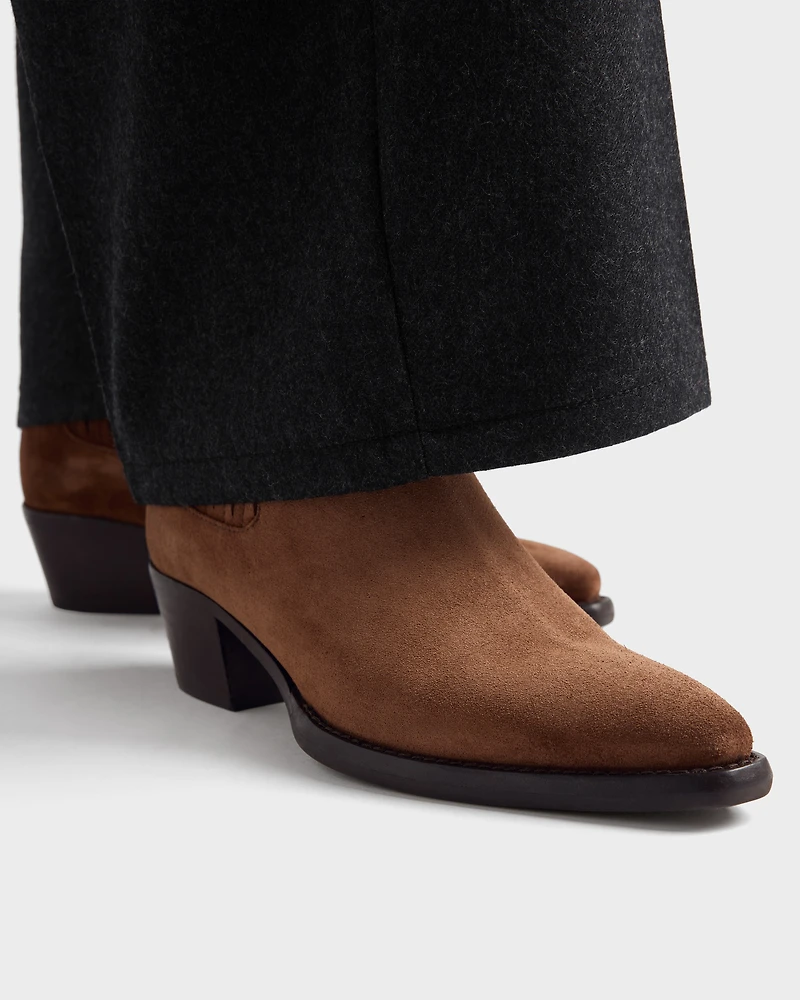 Suede booties