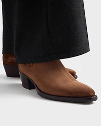 Suede booties