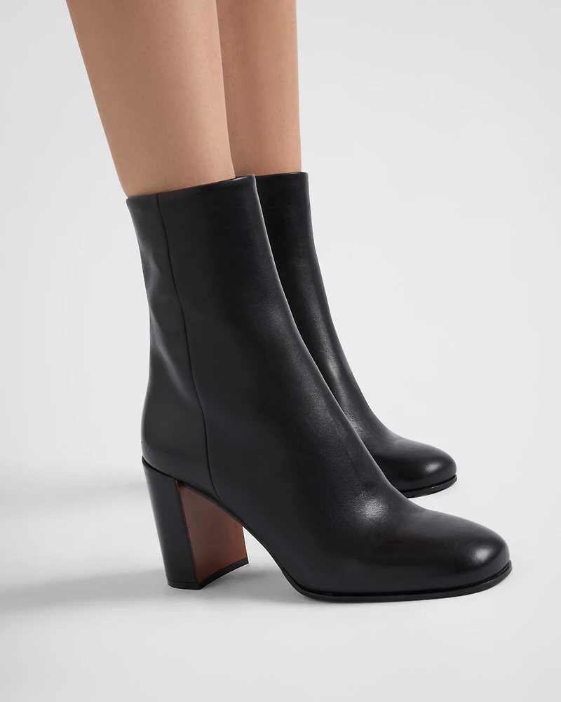 Leather booties