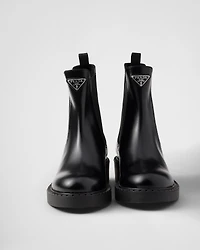 Brushed leather Chelsea boots