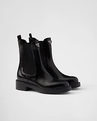 Brushed leather Chelsea boots
