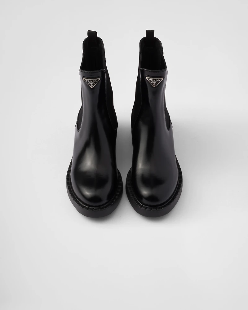 Brushed leather Chelsea boots