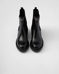 Brushed leather Chelsea boots