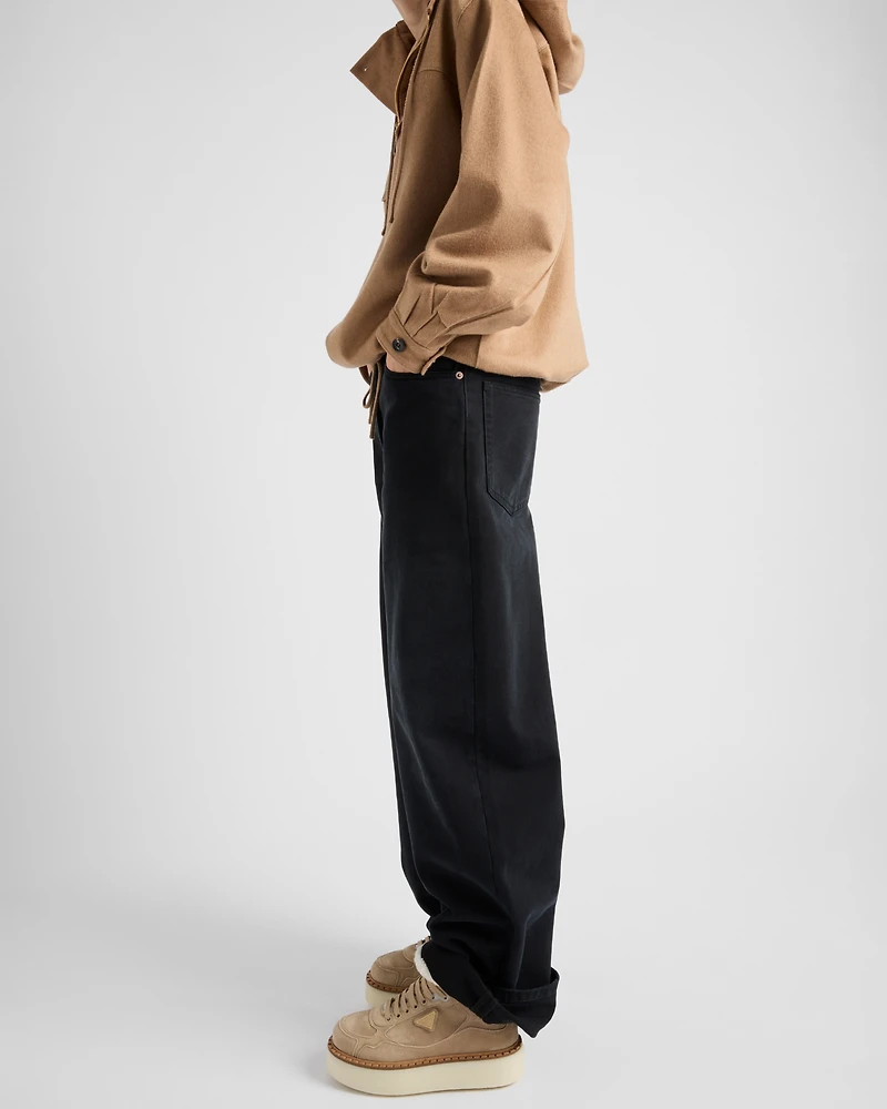 Suede mid-top sneakers