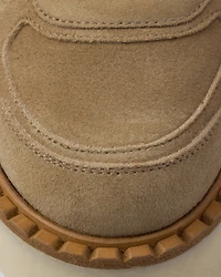 Suede mid-top sneakers