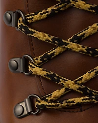 Leather laced booties