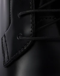 Brushed leather ankle boots