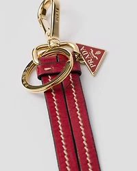 Leather keychain charm