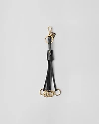 Leather bag charm and keychain