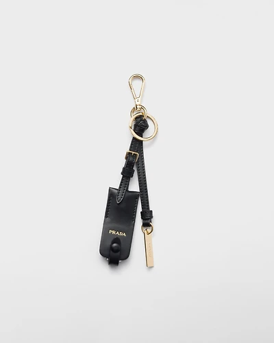 Leather mirror case pendant