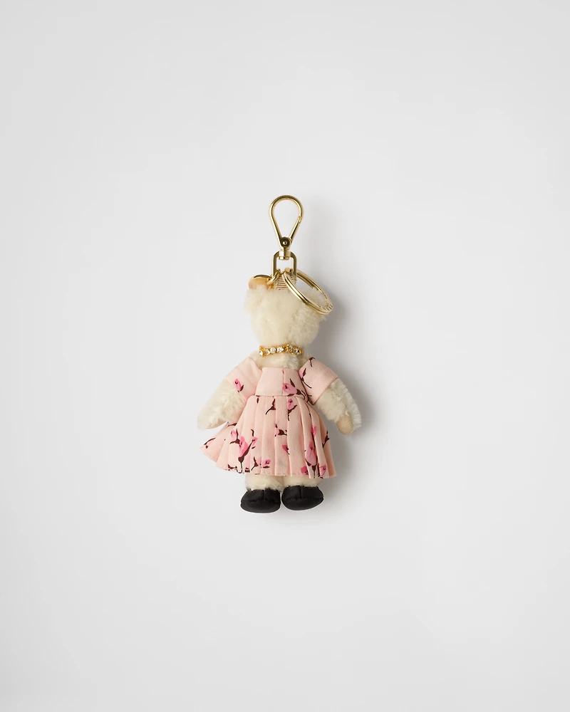Teddy keychain charm