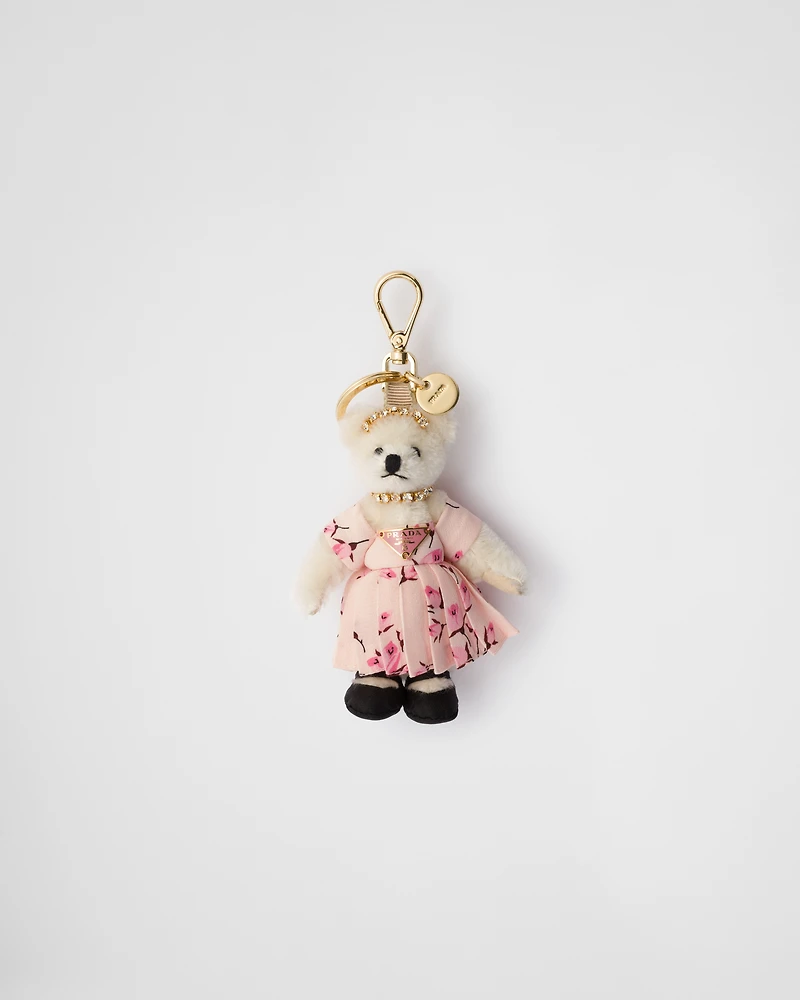 Teddy keychain charm