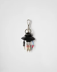 Robot Saffiano leather bag charm