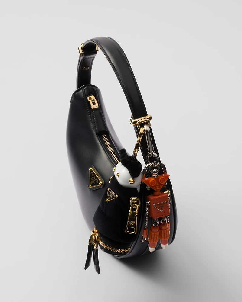 Robot Saffiano leather bag charm