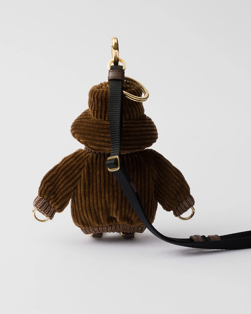 Soft Robot corduroy bag charm