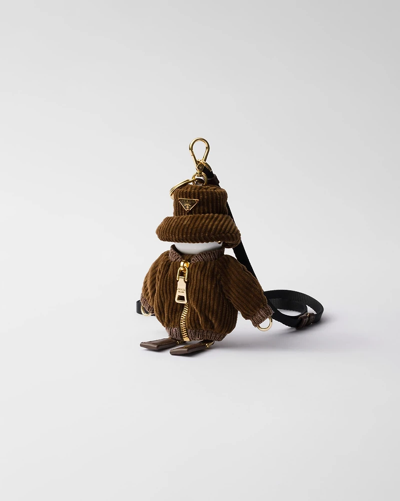Soft Robot corduroy bag charm