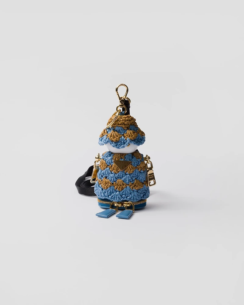 Soft Robot crochet bag pendant