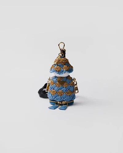Soft Robot crochet bag pendant