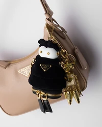 Soft Robot velvet bag charm with shoulder strap