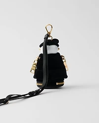 Soft Robot velvet bag charm with shoulder strap