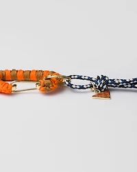 Cord and leather bag charm