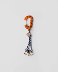 Cord and leather bag charm