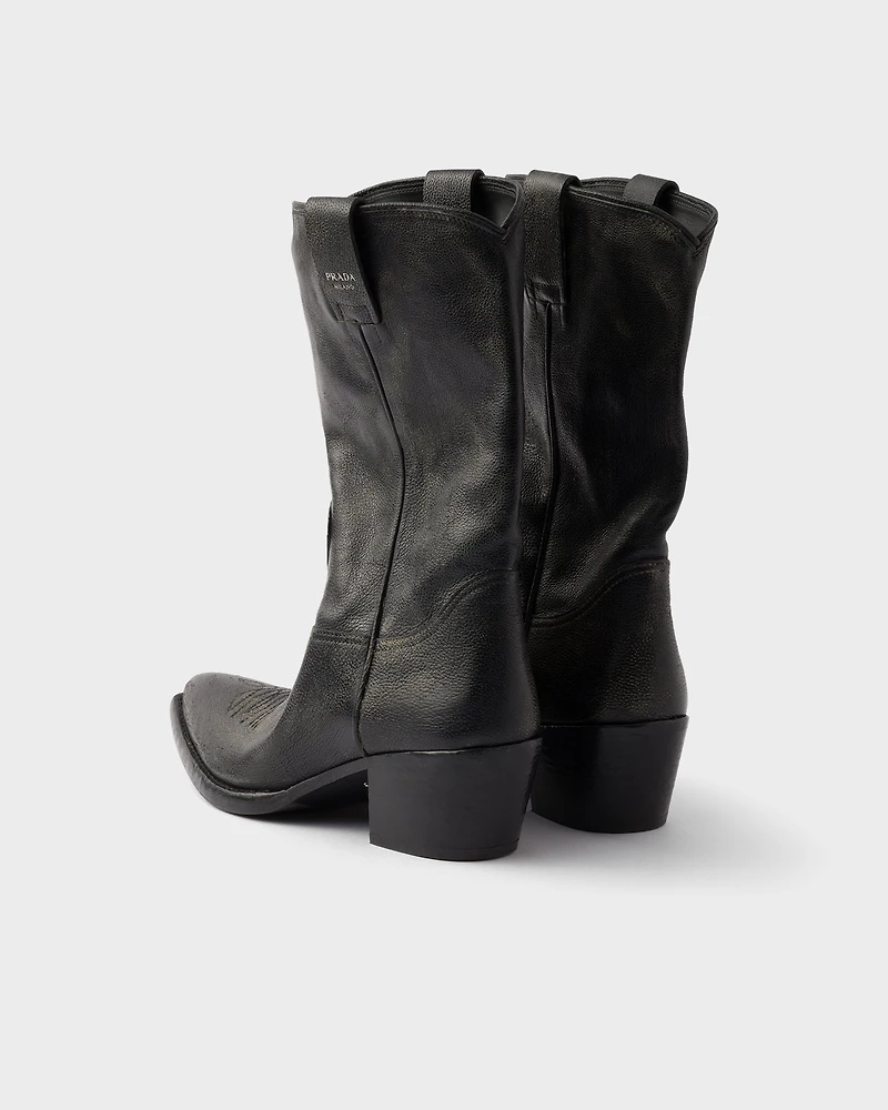 Leather boots