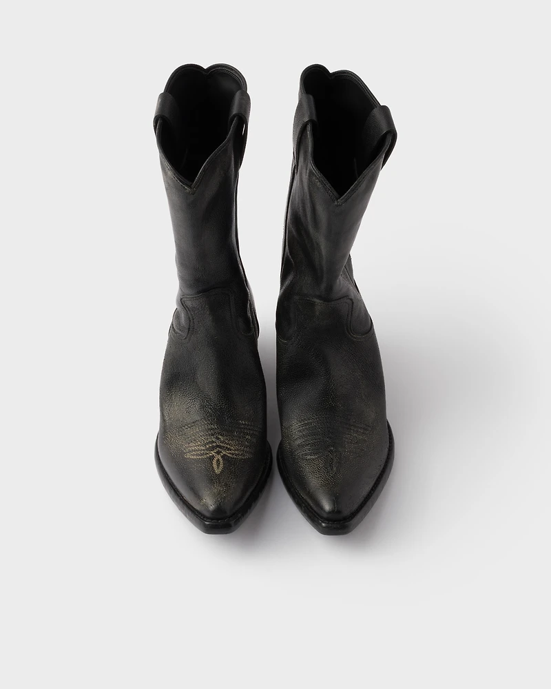 Leather boots