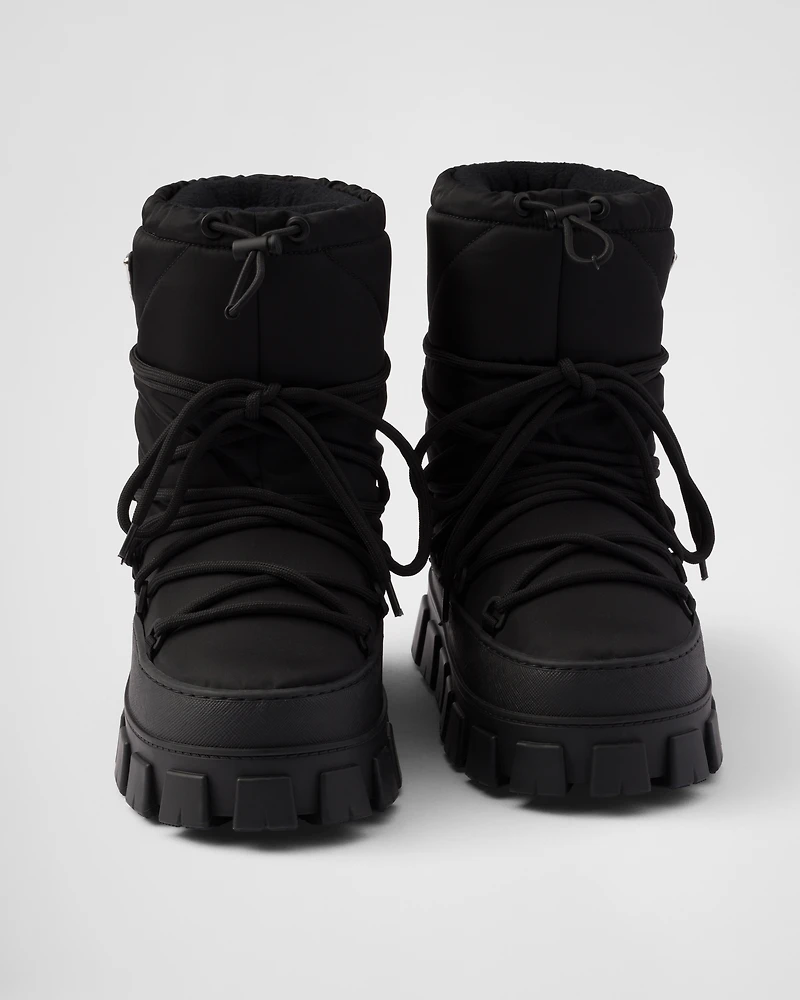 Re-Nylon gabardine après-ski boots