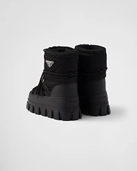 Re-Nylon gabardine après-ski boots