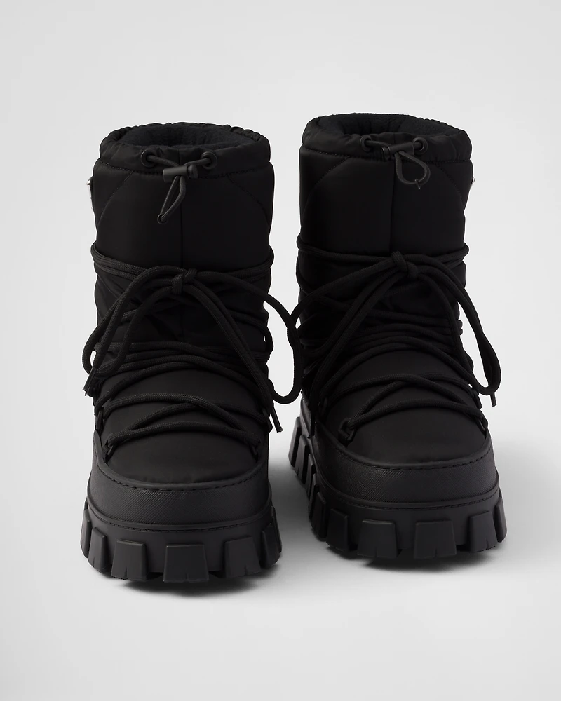 Re-Nylon gabardine après-ski boots