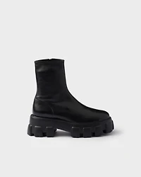 Monolith stretch nappa leather booties