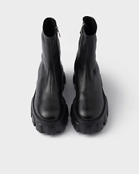 Monolith stretch nappa leather booties