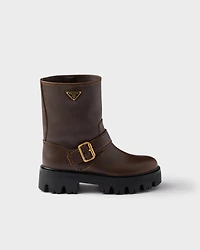 Leather booties