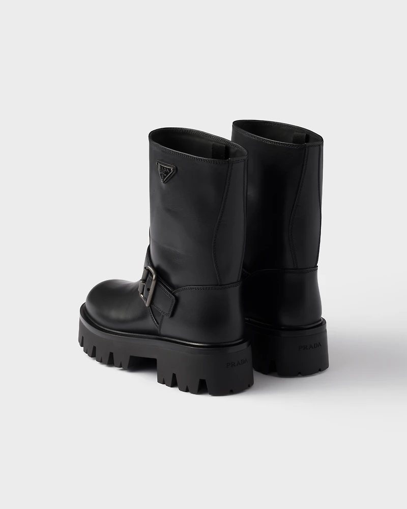 Leather booties