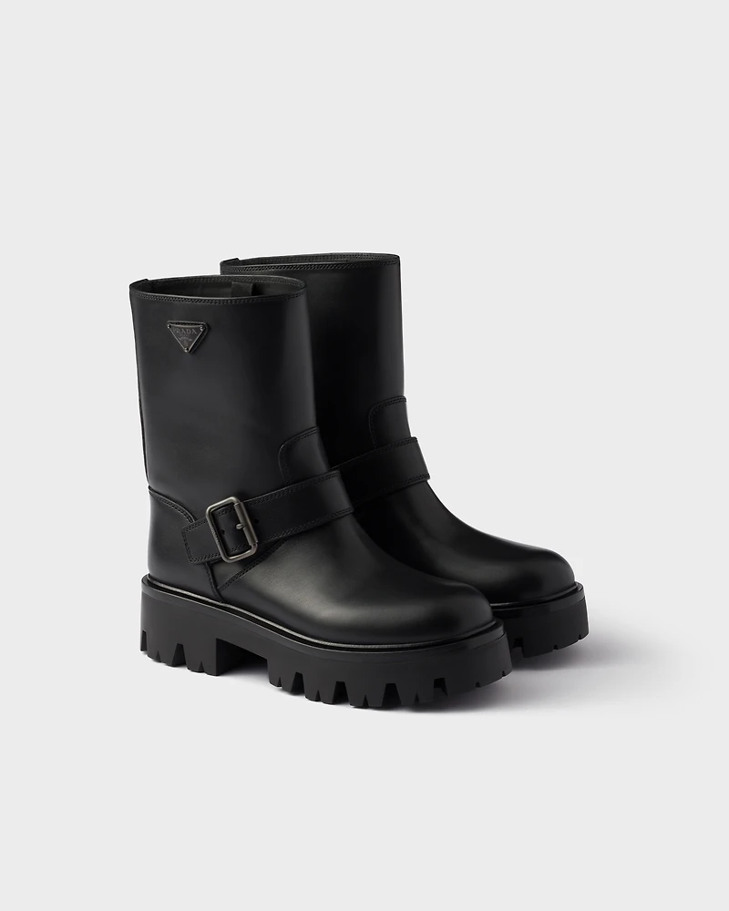 Leather booties