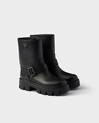 Leather booties