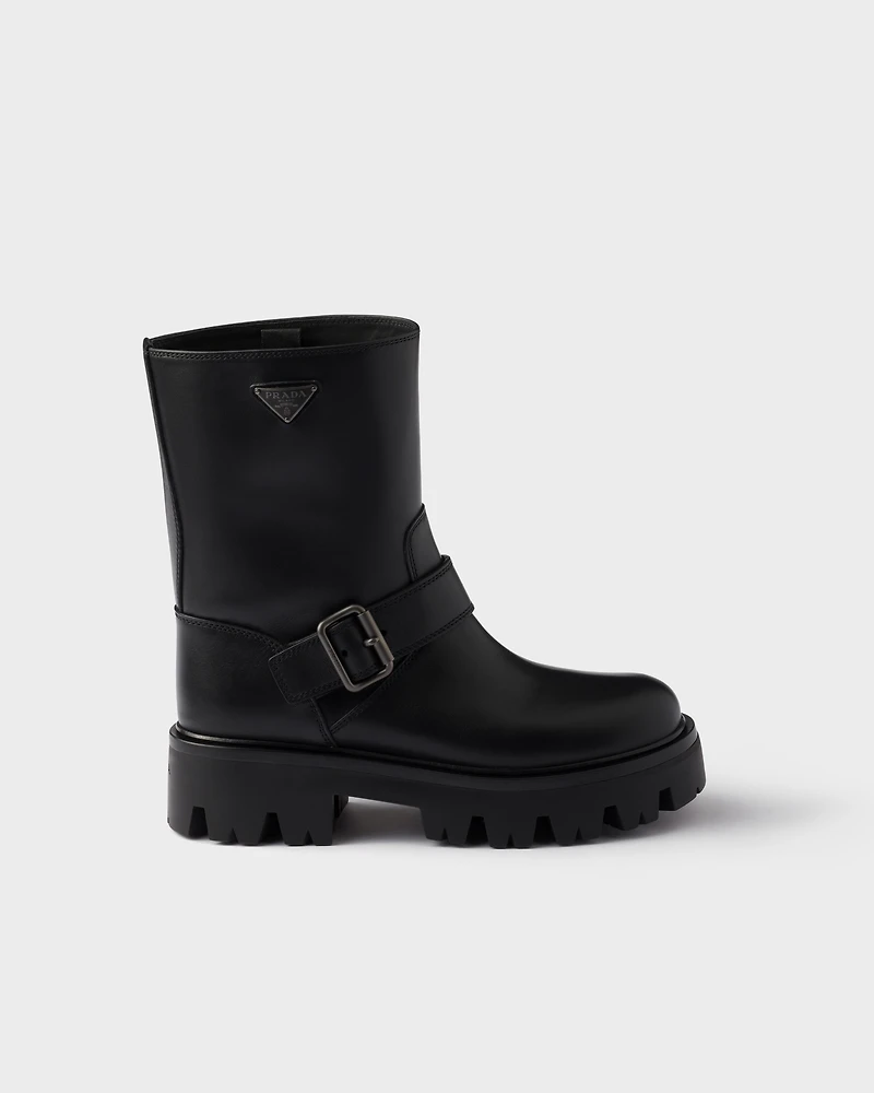 Leather booties
