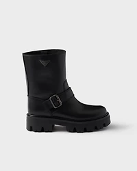 Leather booties