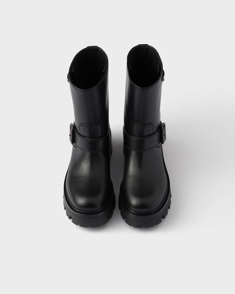 Leather booties