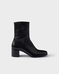 Stretch nappa leather booties
