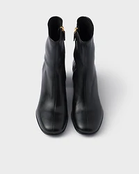 Stretch nappa leather booties