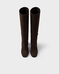 Heeled suede boots
